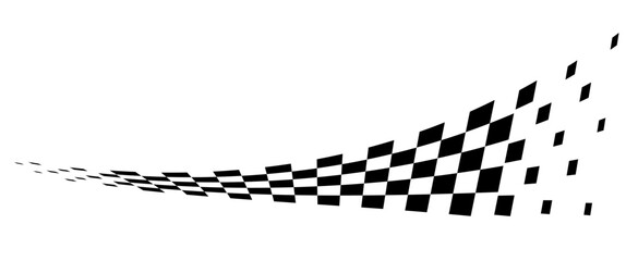 Race flag. Checkered flag. Racing stripes. Race motorsport graphics. Vector illustration