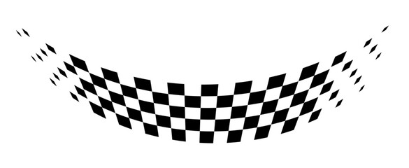 Race flag. Checkered flag. Racing stripes. Race motorsport graphics. Vector illustration