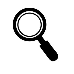 Magnifying glass icon for search concept