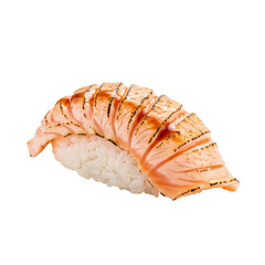 Delicious and meticulously crafted salmon sushi nigiri on a striking Transparant backdrop