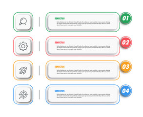 4 steps infographic template minimalistic style for presentation, banner, flow chart, web site, diagram, workflow layout, info graph vector 10 eps