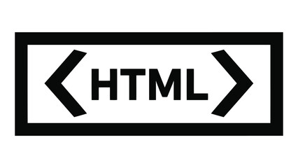 Html logo , web,development,programming,language,markup,script,internet,browser,document,page,online isolated on white background