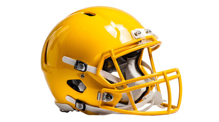 Fototapeta premium Yellow football helmet mockup, isolated background