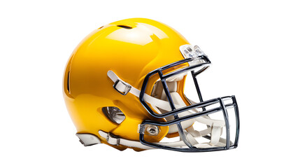 Yellow football helmet mockup, isolated background