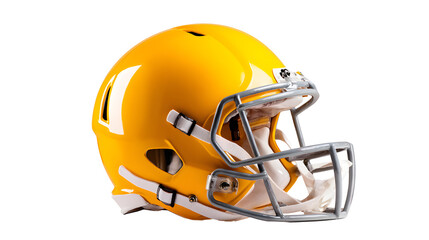 Yellow football helmet mockup, isolated background