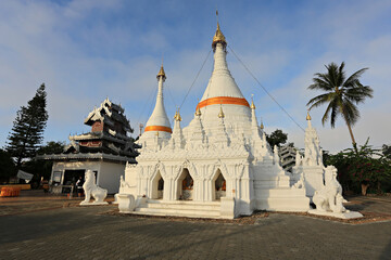 Fototapeta premium Mae Hong Son, Thailand- 24 November 2014: Beautiful Scenery at Phra That Doi Kong Mu Temple the most favourite tourist visits in Mae Hong Son