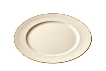 Elegant ivory plate with gold trim