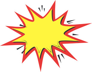 Cartoon Explosion Speech Bubble