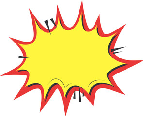 Cartoon Explosion Speech Bubble