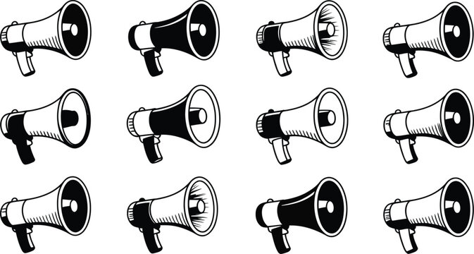Dynamic megaphone pattern for impactful announcements and promotions