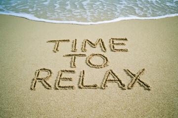 Fototapeta premium Time and relaxation inspire peaceful moments on a sandy beach as mindfulness invites calm freedom and vacation joy
