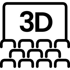 Cinema Set of Web Icons Movie and Film Icon Collection Containing Video Movie Theater 3D VR Popcorn Ticket Director Soundtrack and More