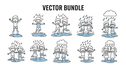 A collection of outlined teddy bear and animal toy icons hanging on strings.