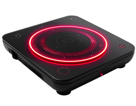 Induction PNG cooktop with glowing red ring
