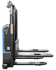 Blue automated robotic forklift