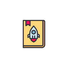 Rocket inside an email envelope, representing startup communication, email marketing launches, and product announcement campaigns.