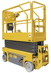Yellow hydraulic scissor lift