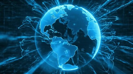 Abstract digital network connection background – futuristic data flow and technology communication concept” - Powered by Adobe