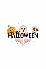 Festive Halloween Candy Watercolor Set