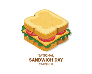 National Sandwich Day. vector banner, background, poster Design.