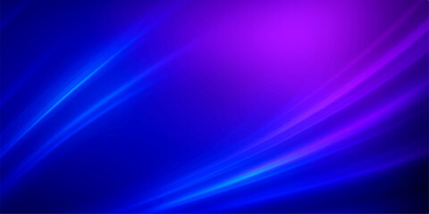 An abstract blue and purple background with flowing light lines creates a futuristic wave design and smooth texture