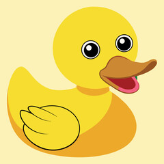 yellow duck cartoon, cute duck illustration, rubber duck character, fun animal wallpaper, baby toy duck, adorable bird art, cartoon duck vector, duck bathroom art, floating duck wallpaper, smiley duck