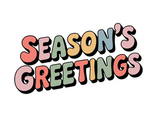 Obraz premium Season's Greetings Retro Text