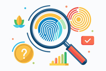 vector illustration of magnifying glass