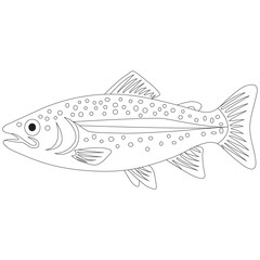 Trout Fish Logo vector