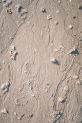 Textured Top Down Scenic Coastal Sand and Stone Natural Background