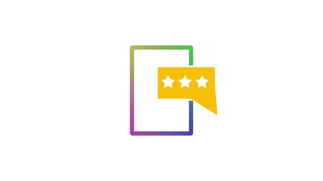 feedback rating star icon. phone notification and bell icon or rating star icon .design template background .
