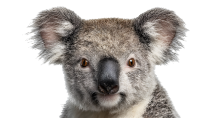 Koala on isolated transparent background