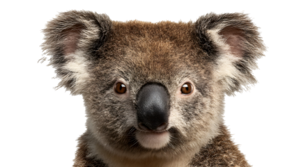 Koala on isolated transparent background