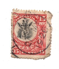 A vintage postage stamp from Tanganyika.