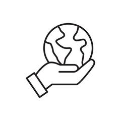 Hand Holding Planet Earth