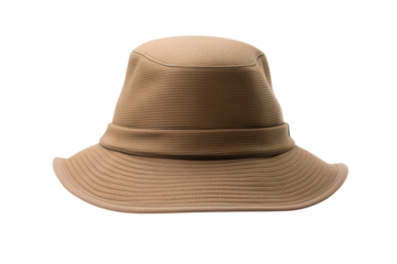 Stylish sun hat in beige color for sun protection