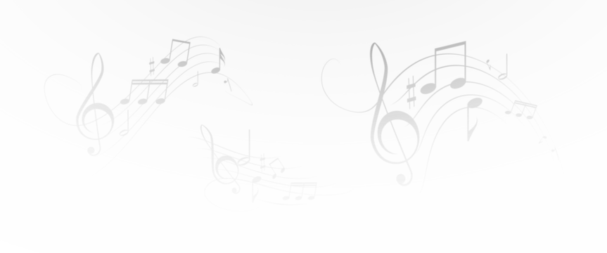 Musical notes, stave with flying notes, melody sketch with musical staff wave, comic, vector, png. Musical background for design or advertising.	
