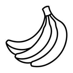banana bunch vector line art icon © Suro