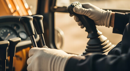 Macro cinematic dolly shot emphasizing excavator hydraulic piston under dynamic operation, highlighting reflections, oil fluidity, and precise engineering in cinematic style.
