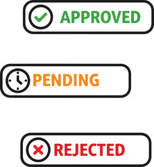 Button states (approved  pending  rejected)