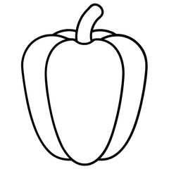 bell pepper yellow (1) vector line art icon