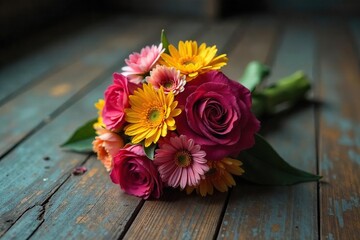 Wilting Flowers on Wooden Floor A Metaphor for Lost Love and Fading Passion