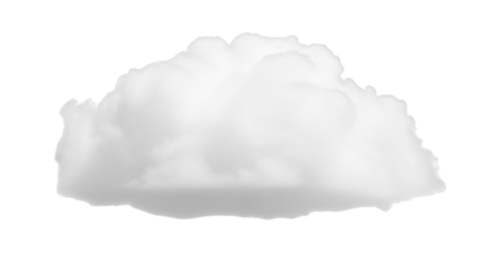 Isolated cloud in a sky for design resources and creative projects with atmospheric effect