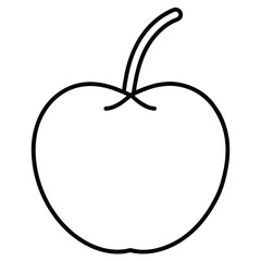cherry  vector line art icon