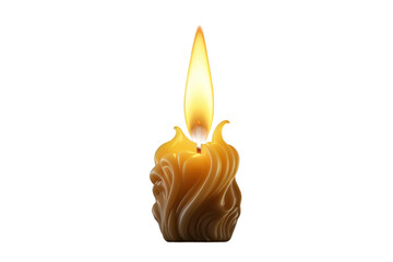 Decorative candle with a bright flame