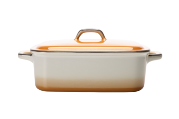 Stylish ceramic casserole dish with lid for cooking