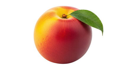 Isolated Peach with Leaf Still Life, Fruit Still Life, Nutritious Food, Plant-Based Food, Diet