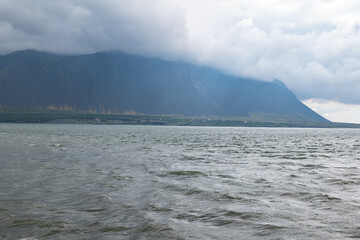 sea and mountains in Iceland
