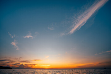 Sky with clouds above ocean
