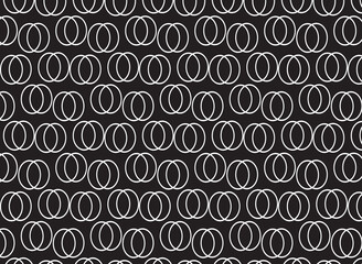 Minimalist Geometric Circle Pattern Background – Seamless Abstract Line Design on Black